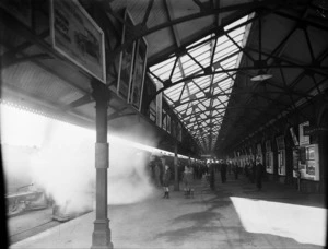 Platform at Dunedin railway station