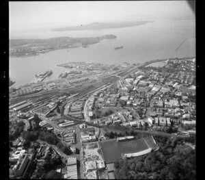 Parnell, Auckland, with railway complex