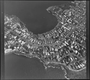 Hurstmere Road at Kitchener Road, near Eric Price Avenue, North Shore, Auckland