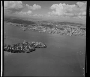 Stanley Point, Devonport, North Shore City, with Auckland City and Waitemata Harbour in the background