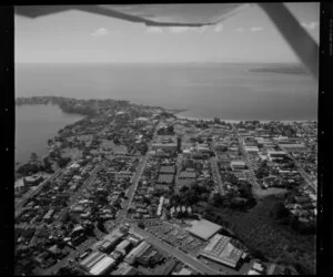 Takapuna, with part of Lake Pupuke, Auckland