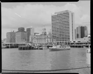 Auckland's Waterfront, including Air New Zealand building. Auckland