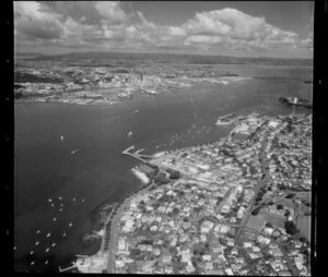 Devonport, North Shore City, with Auckland City and Waitemata Harbour in background