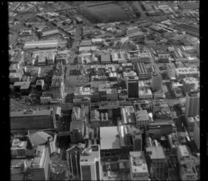 Auckland City Centre, Auckland, with Civic Theatre and Wellesley Street Post office at lower left