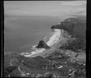 Piha, with Lion Rock, Auckland west coast