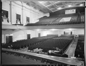 Interior of the Embassy Theatre, Wellington, looking towards the back of the theatre