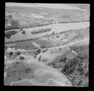Huntly, Waikato District, showing Waikato River