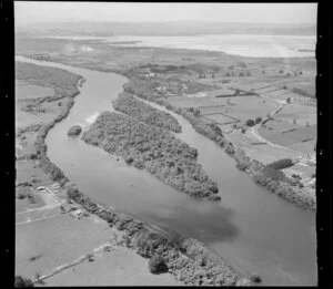 Ohinewai, Waikato District, showing Waikato River