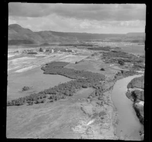 Industrial area, including view of Tarawera River, Kawerau, Bay of Plenty