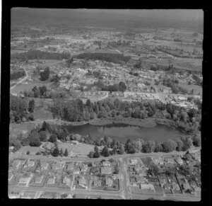 Cambridge, Waikato District, showing Te Koutu Domain