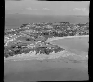 Manly, Whangaparaoa Peninsula, Auckland Region, showing housing and beach