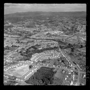Blockhouse Bay, Auckland, showing Blockhouse Bay Road, Margate Road from Tivernton Road, St Georges Road towards New Lynn
