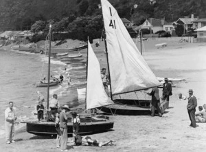 Yachts at Worser Bay beach, Wellington