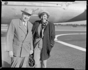 Pan American World Airways, passengers, Mr Frederick Kroll and {Mrs?] Frances Kroll, [Auckland?]