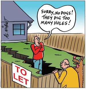 Nisbet, Alistair, 1958- :'Sorry, no dogs! they dig too many holes!' 11 October 2011