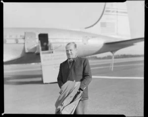 Pan American World Airways, passenger, Mr Roy Colebrook, [Auckland?]
