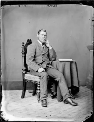 Seated portrait of a man in a suit, probably Mr Slent - Photograph taken by Thompson & Daley