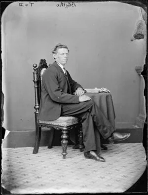 Seated portrait of a man in a suit, probably Mr Blythe - Photograph taken by Thompson & Daley