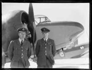 Royal New Zealand Air Force base, Hobsonville, Squadron Leader J Palmer and Wing Commander G Bolt