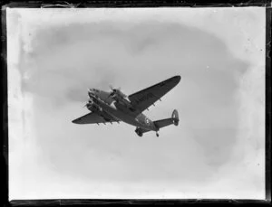 Lockheed Hudson AM691 aircraft on first test flight, Royal New Zealand Air Force base, Hobsonville