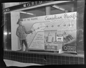 National Airways Corporation, window display, Canadian Pacific Airlines