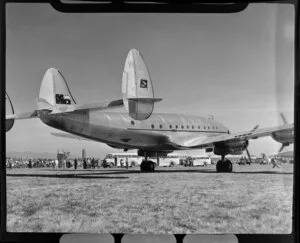 Aircraft on airfield, dedication of Harewood Airport, Christchurch