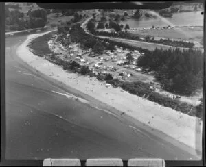 Orewa Beach, Rodney District, Auckland, including motor camp