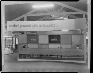 Auckland Provincial Public Relations Office Incorporation stall at Epsom, Auckland