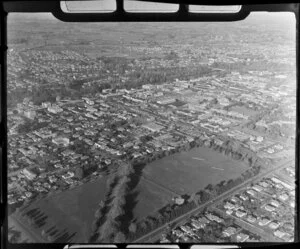 Seddon and Boyes Parks and central city, Hamilton, Waikato Region