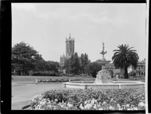 Albert Park, Auckland, with its fountain