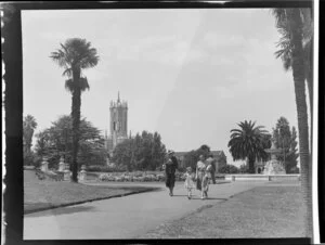 Albert Park, Auckland, with its fountain