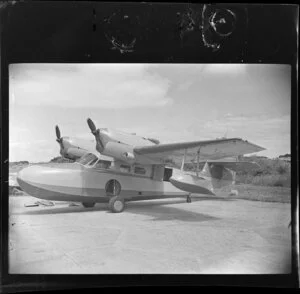 Amphibian Airways Grumman Widgeon aircraft on the ground