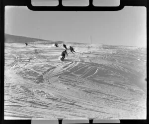 Skiing on Coronet Peak, Otago