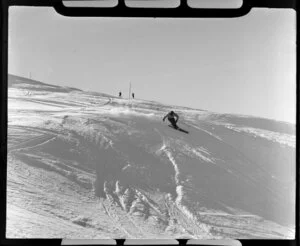 Skiing on Coronet Peak, Otago