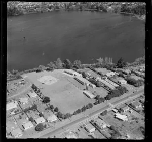 Milford School, Takapuna, Auckland, showing Lake Pupuke