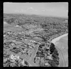 Kohimarama, Auckland, showing school and beach