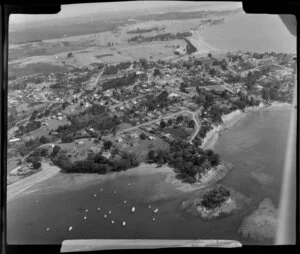 Torbay, Auckland, showing houses and boats