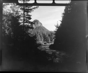 Waikato River and Pohaturoa Rock, Atiamuri, Taupo District