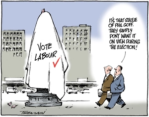 Tremain, Garrick 1941- :'Vote Labour'. 27 October 2011