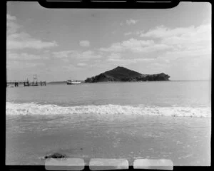 Paihia, Bay of Islands, Northland, looking out to [Motumaire Island?]