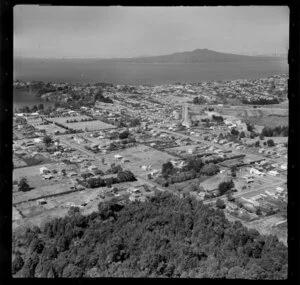 Takapuna, Auckland, showing Rangitoto Island in the distance