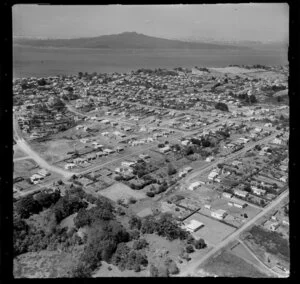 Takapuna, Auckland, showing Rangitoto Island in the distance
