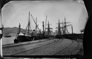 Steam ship 'Rosamond' at Railway Wharf, Lambton, Wellington