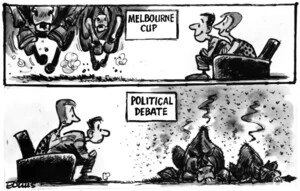 Evans, Malcolm Paul, 1945- :Melbourne Cup. Political debate. 1 November 2011