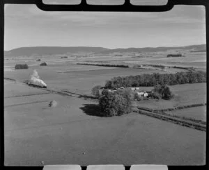 Rural area near Wairio, Southland District, including steam train