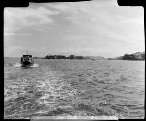 Passenger boats, Rawhiti in the background, Bay of Islands, Northland