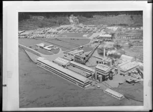 A retouched copy of a photograph of NZ Forest Products Ltd, Kinleith, South Waikato