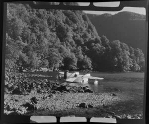 Amphibian Airways aircraft at George Sound, Fiordland National Park, Southland