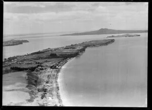 Eastern Beach, Howick, looking out towards Rangitoto Island, Auckland