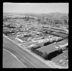 Tauranga, Western Bay of Plenty, showing housing and part of racecourse